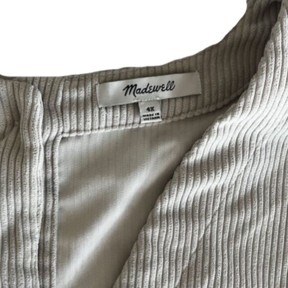 Madewell Renata v neck ribbed corduroy top - Picture 10 of 11